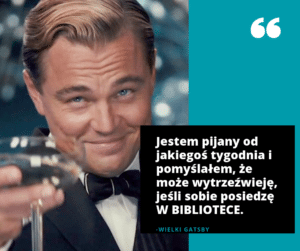 Cytat z Wielki Gatsby Goodbooksowe memy